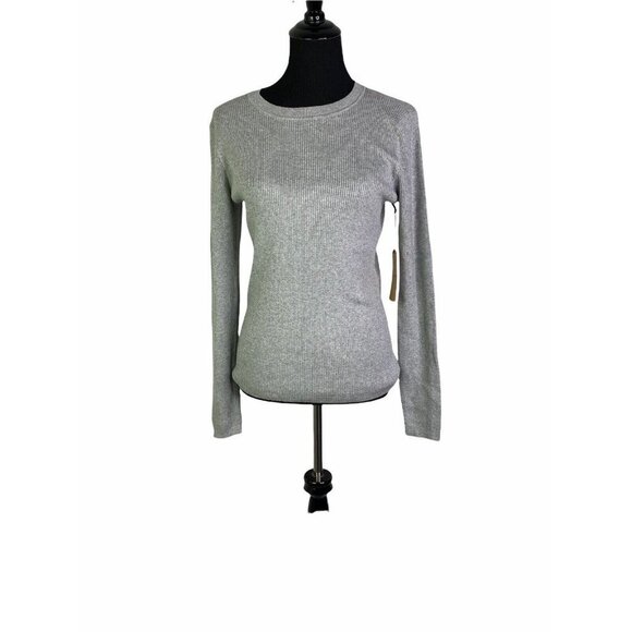 Halogen Womens Gray Long Sleeve Comfort Crew Neck Casual Pullover Sweater Size 1 - Picture 1 of 7